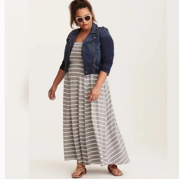 torrid Dresses & Skirts - Torrid Striped Jersey Maxi Dress
